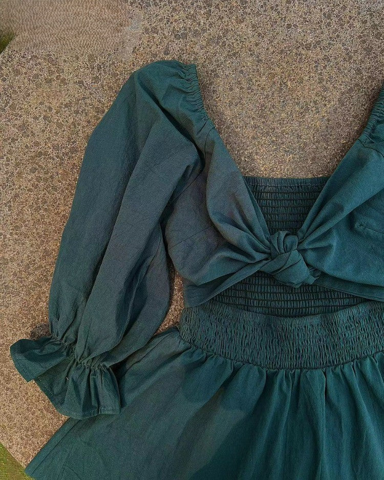 Bente™ - Vestido francés con mangas con volantes