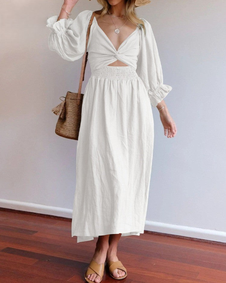 Bente™ - Vestido francés con mangas con volantes