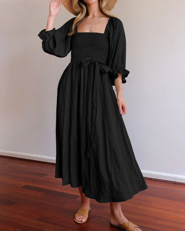 Bente™ - Vestido francés con mangas con volantes