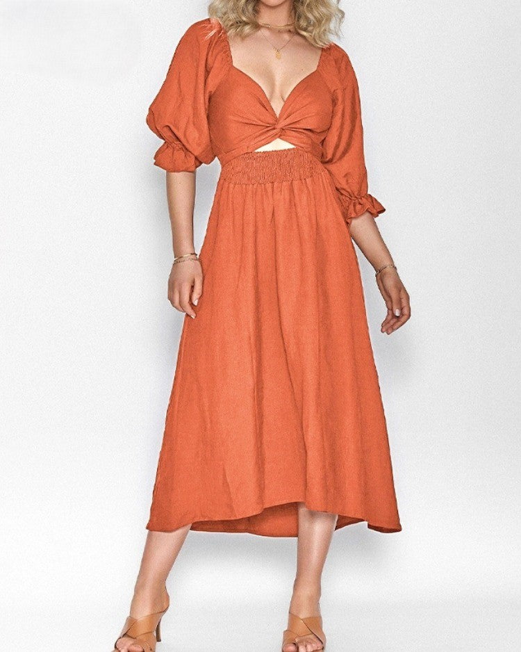 Bente™ - Vestido francés con mangas con volantes
