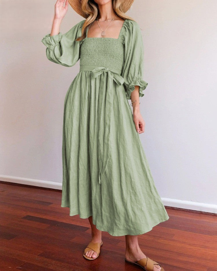 Bente™ - Vestido francés con mangas con volantes