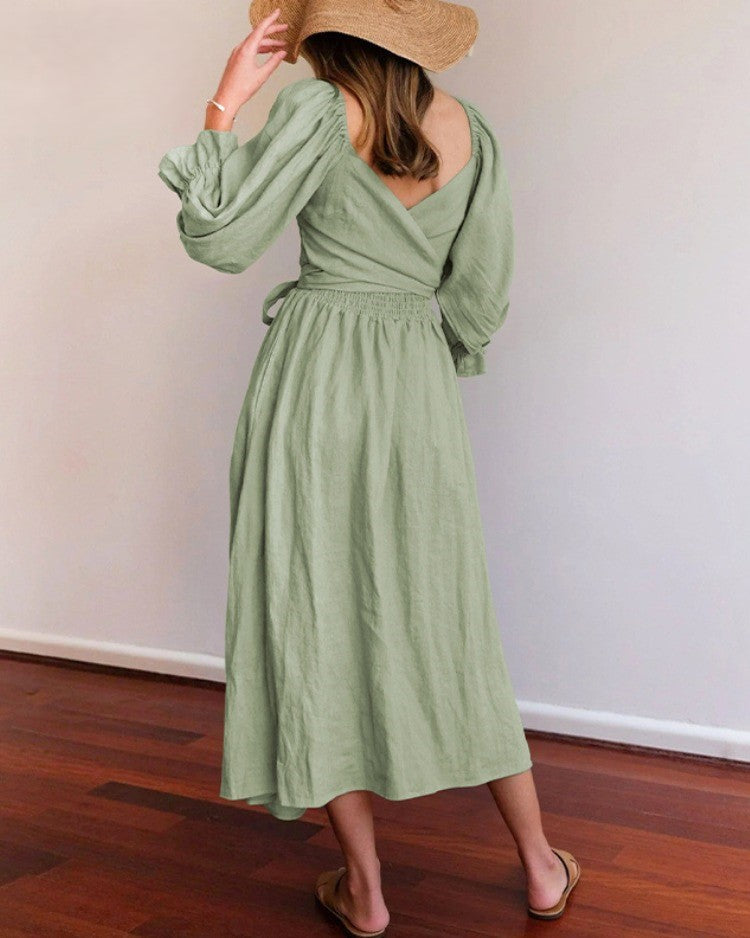 Bente™ - Vestido francés con mangas con volantes