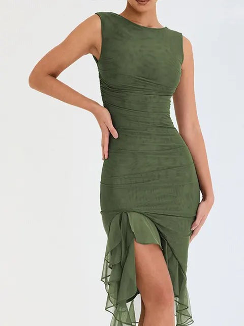 Amira™ - Elegant klänning med polotröja