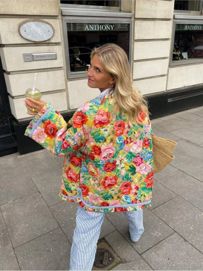 Leonora™ - Elegante chaqueta de mujer de manga larga empalmada