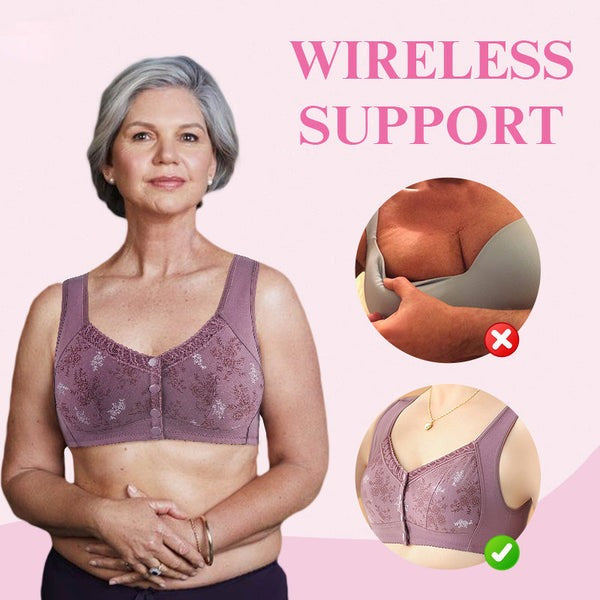 Bellie™ - Bh i bomuld med knaplukning foran | 1+1 GRATIS