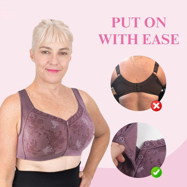 Bellie™ - Bh i bomuld med knaplukning foran | 1+1 GRATIS