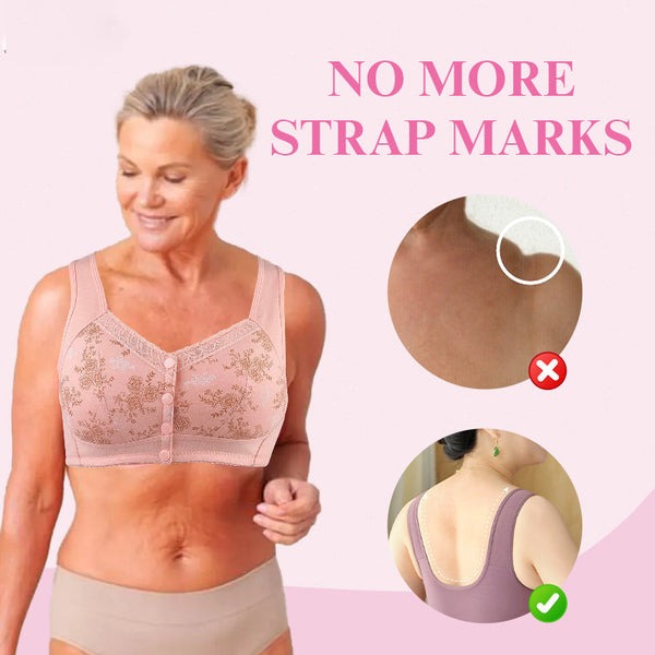 Bellie™ - Bh i bomuld med knaplukning foran | 1+1 GRATIS