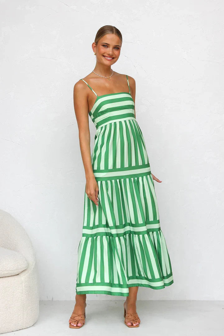 Elegante vestido de rayas | Clara™