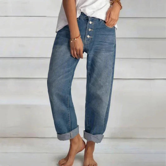 Sivertine™ - Bekväma, lösa jeans med hög midja för kvinnor