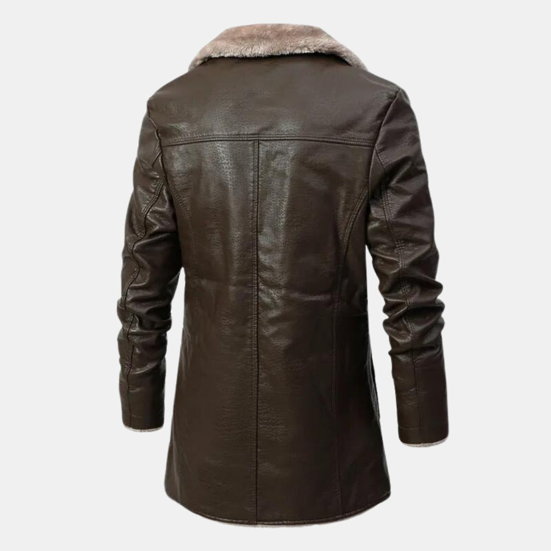 Melisar® - Chaqueta de invierno de cuero para hombre