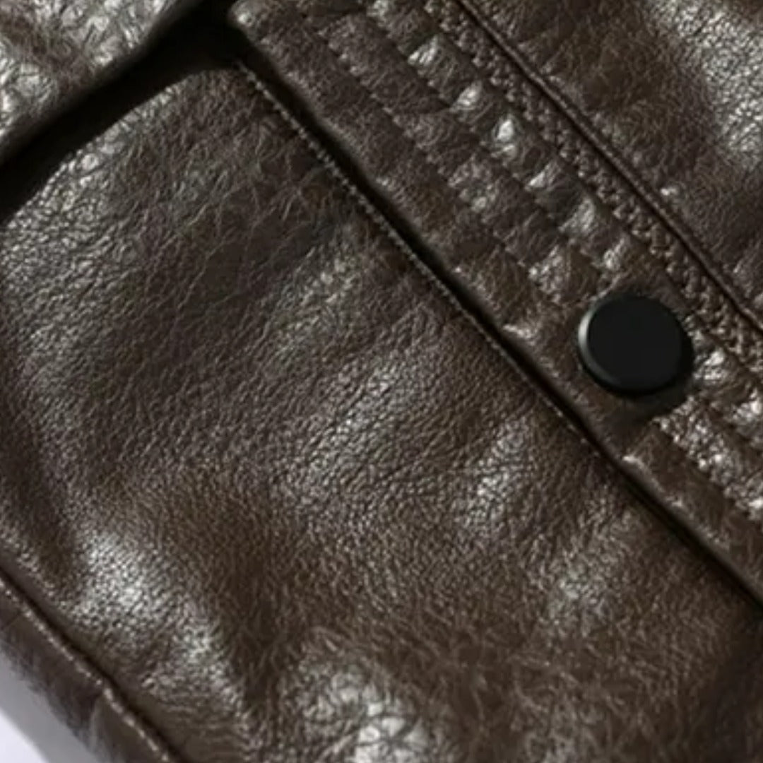 Melisar® - Chaqueta de invierno de cuero para hombre