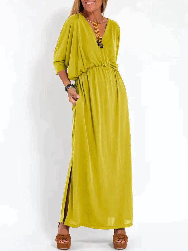 Lilia™ - Vestido casual de mujer con escote en V y abertura