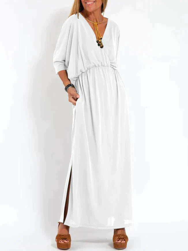 Lilia™ - Vestido casual de mujer con escote en V y abertura
