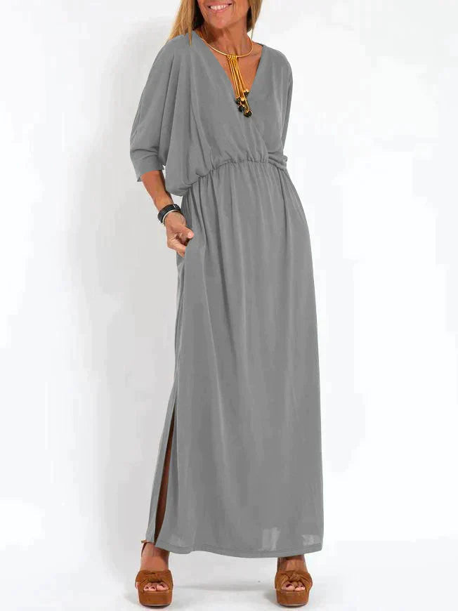Lilia™ - Vestido casual de mujer con escote en V y abertura